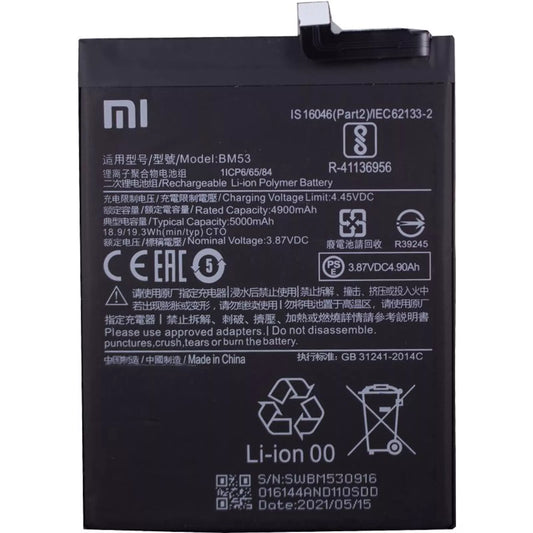 Original Xiaomi Batterie BM53 5000 mAh für Mi 10T und Mi 10T Pro 46020000355Z