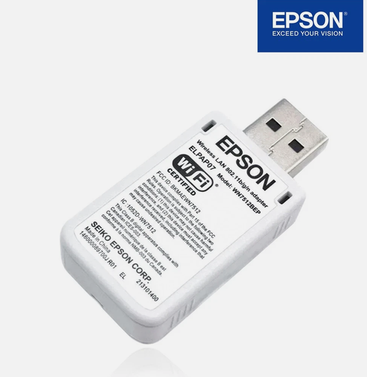 Epson ELPAP07 Wireless LAN Adapter – USB WLAN Stick – 802.11b/g/n WN7512BEP