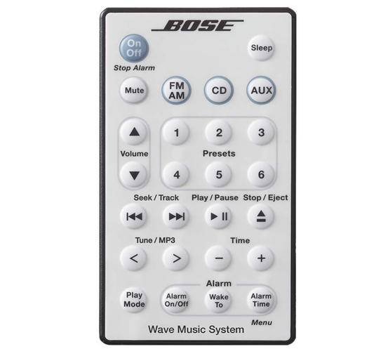 Original Bose Fernbedienung AWRCC1 / AWRCC2 für Wave Music System Creme-Weiß