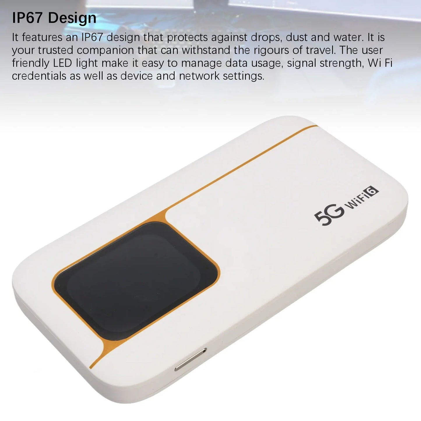 5G Hotspot mit Akku 5G WiFi 6 Mobiler WLAN-Router 7000 mAh 2,7GB/s