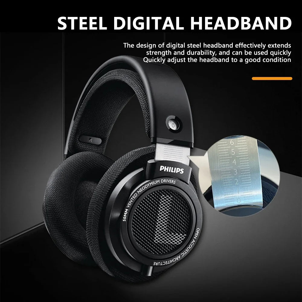 Philips SHP9500 Over-Ear HiFi Stereo Kopfhörer – Offenes Design – Schwarz