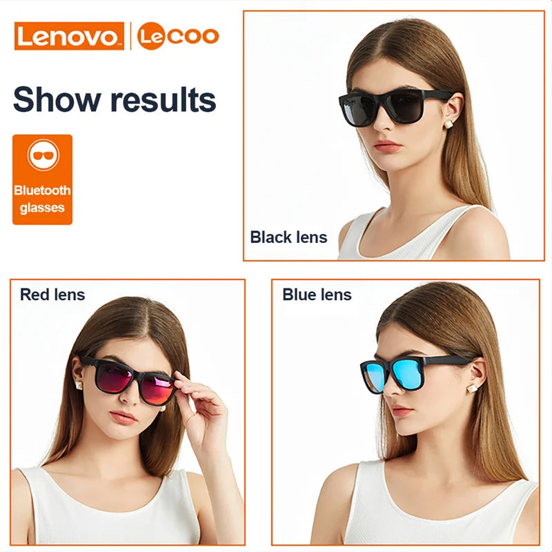 Lenovo Lecoo C8 Smart Brille Musik Lautsprecher Headset drahtlose Bluetooth Sonnenbrille Outdoor Sport Kopfhörer UV-Schutz