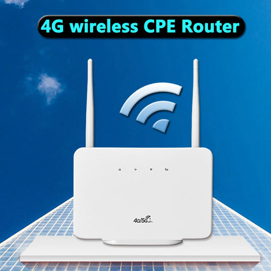 4G LTE CPE Router 300Mbps WLAN 2,4 GHz mit SIM & Externer Antenne