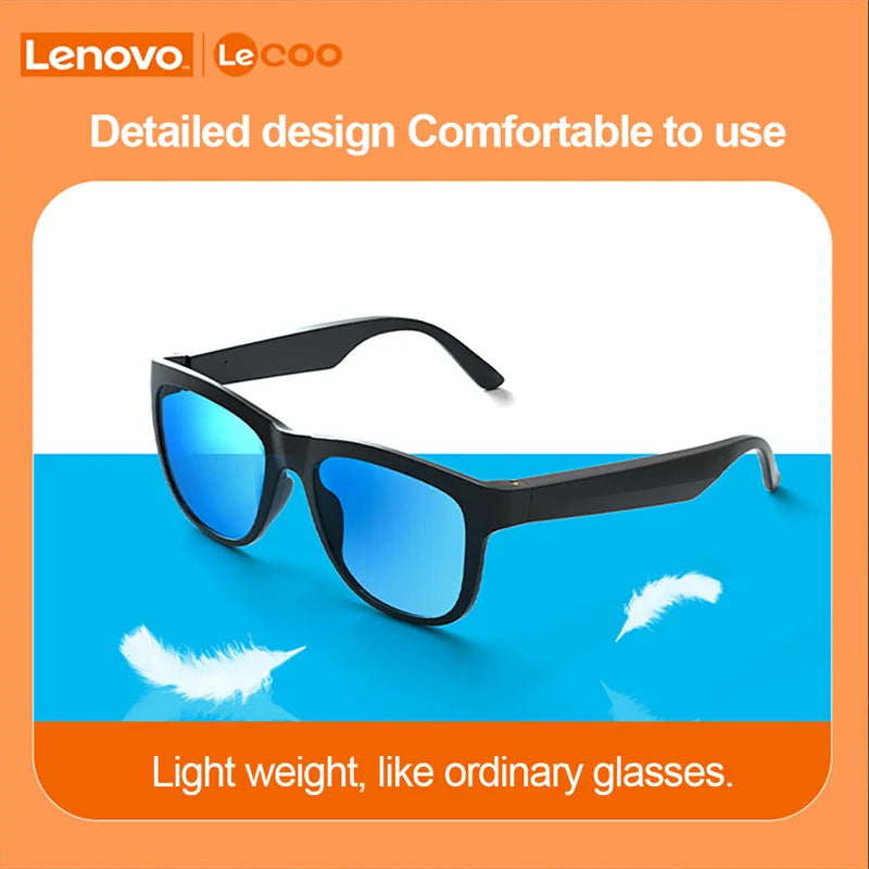 Lenovo Lecoo C8 Smart Brille Musik Lautsprecher Headset drahtlose Bluetooth Sonnenbrille Outdoor Sport Kopfhörer UV-Schutz