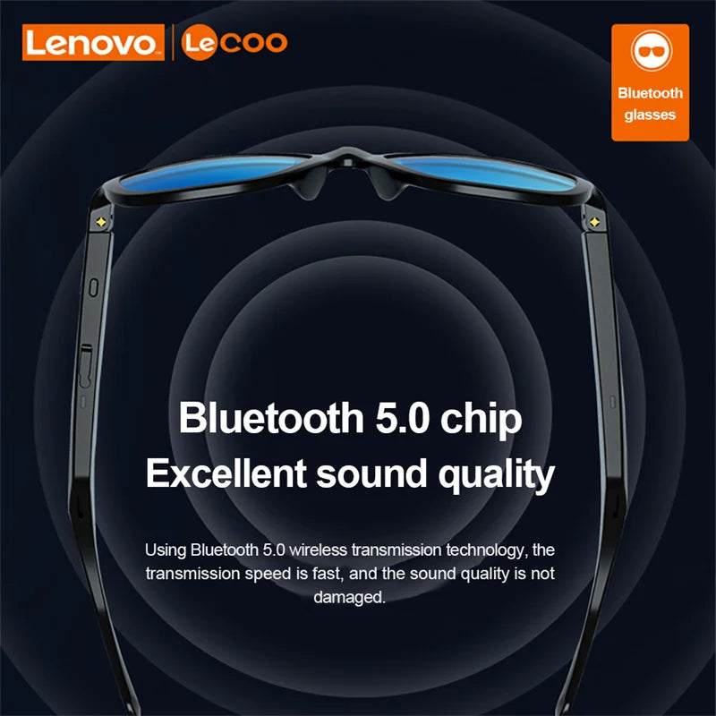 Lenovo Lecoo C8 Smart Brille Musik Lautsprecher Headset drahtlose Bluetooth Sonnenbrille Outdoor Sport Kopfhörer UV-Schutz