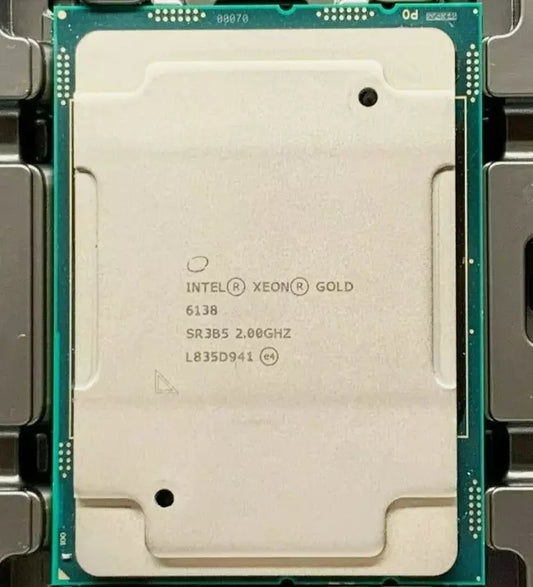 Intel Xeon Gold 6138 (SR3B5) 2.00GHz 20-Core LGA3647 125W 27.5MB Cache CPU