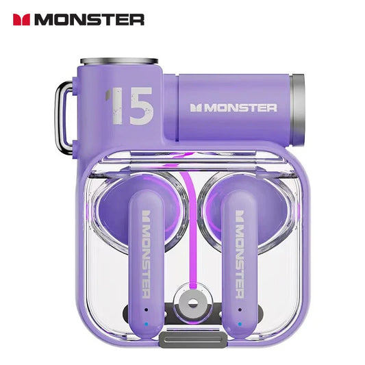 Original Monster XKT15 Bluetooth 5.3 TWS Gaming Kopfhörer  – RGB Flip-Cover, Niedrige Latenz